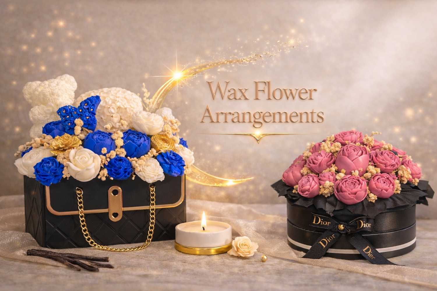 Wax Flowers Arrangements