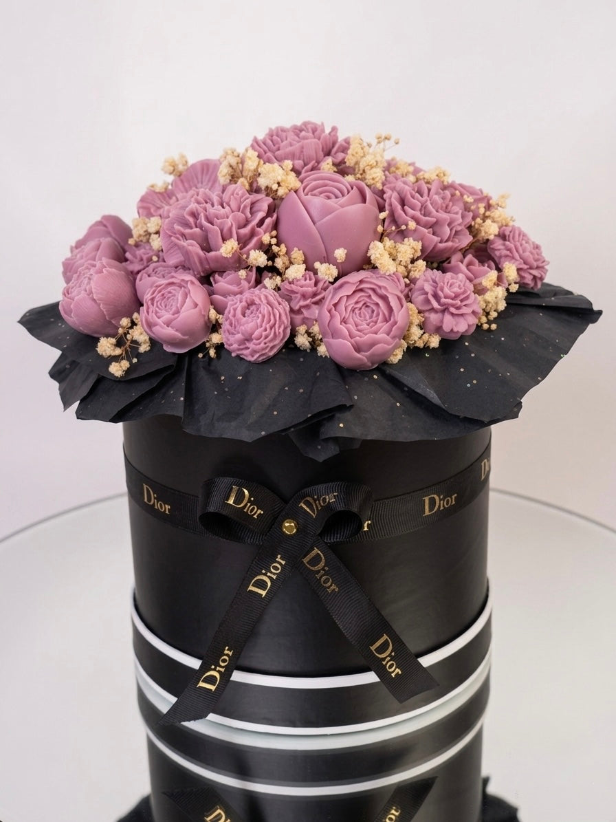 Large Wax Flowers Arrangement Gift Box