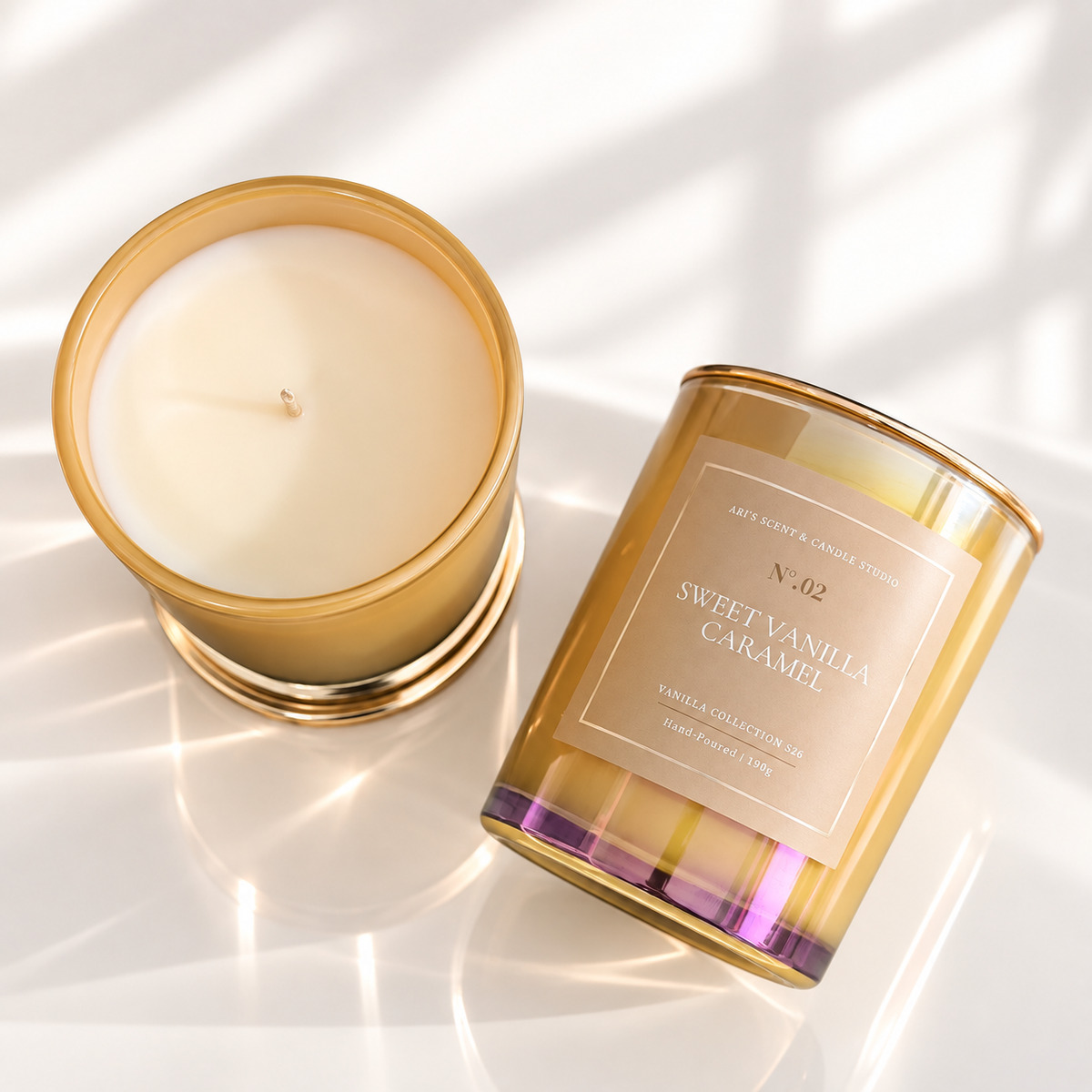 N°.02 Sweet Vanilla Caramel Candle
