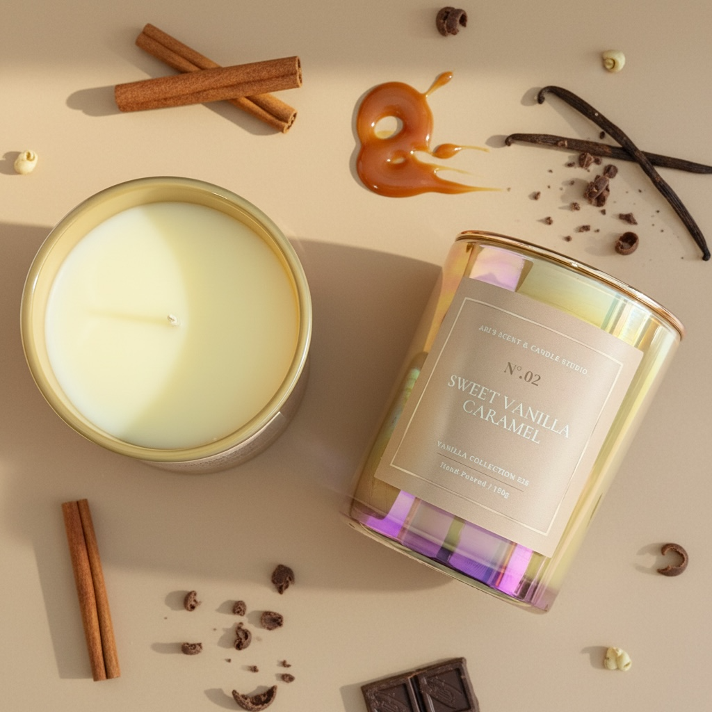 N°.02 Sweet Vanilla Caramel Candle