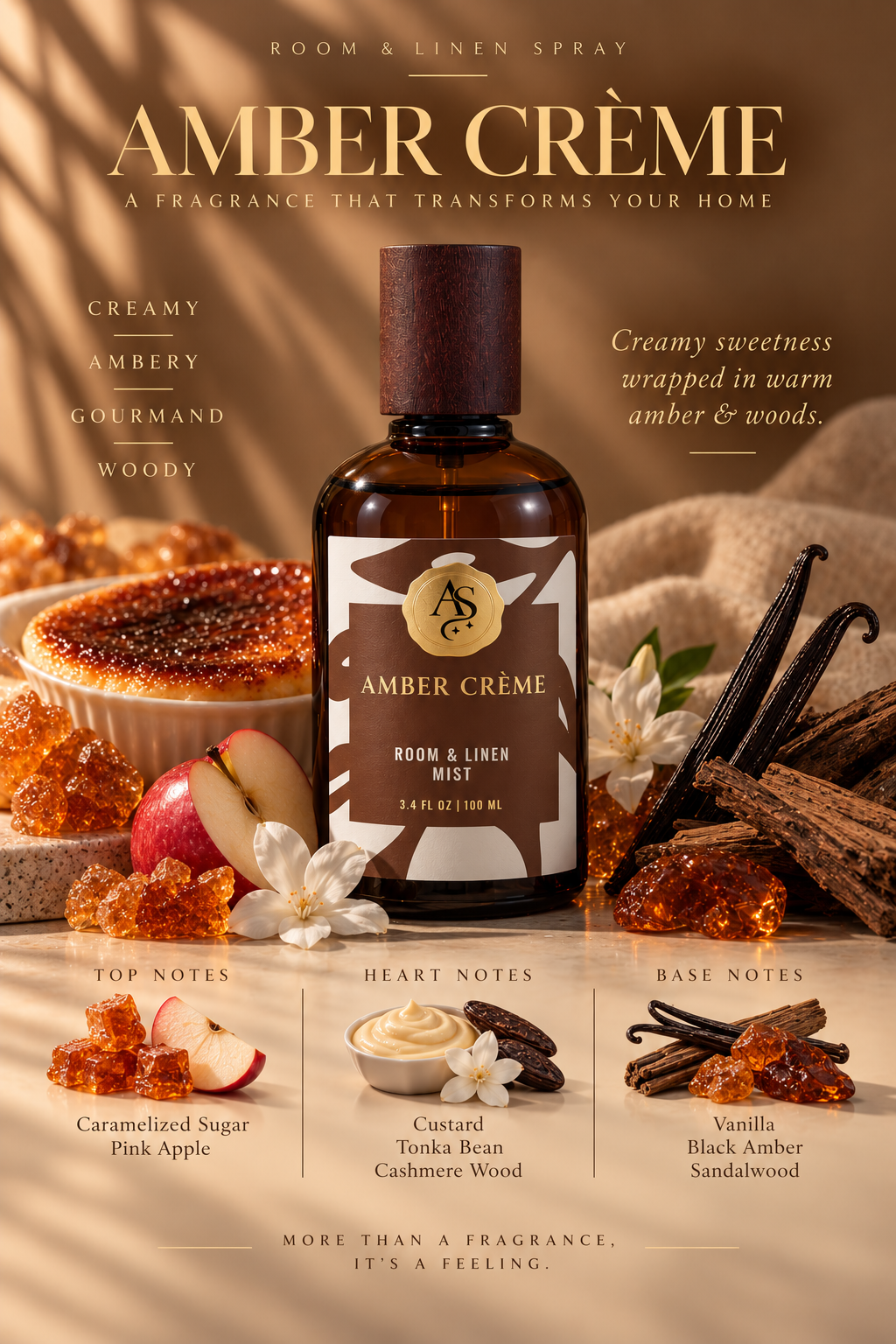 Amber Creme Room & Linen Mist